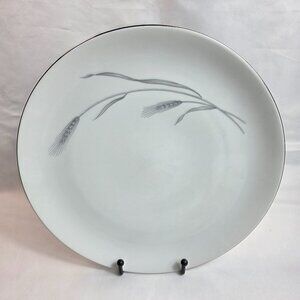 Johann Haviland Silver Wheat Dinner Plate White Gray Silver Wheat